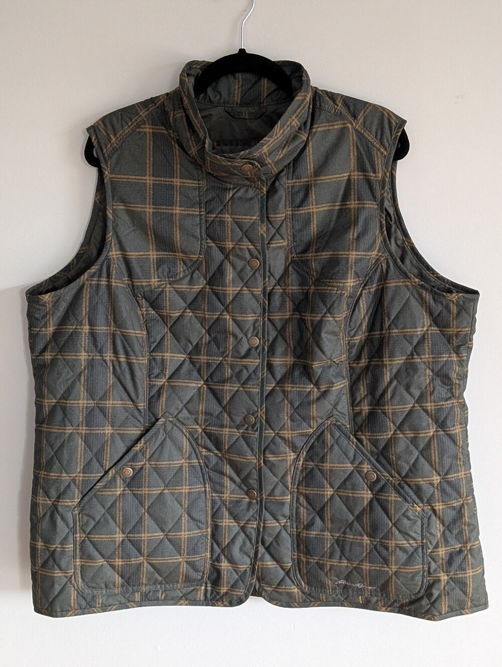 Eddie Bauer Sport Shop Quilted Vest Insulated Green Size 2 X